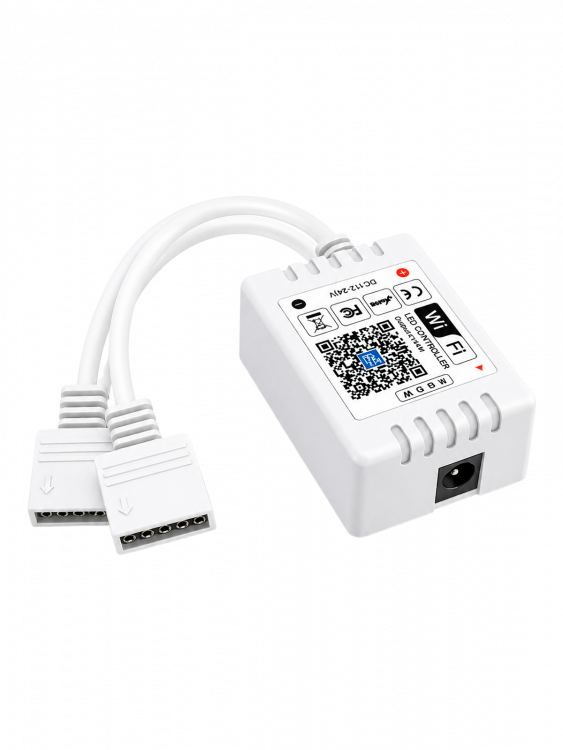 Огонек OG-LDL27 LED контроллер DC 12-24В (Wi-Fi, 2*RGB, 2*4PIN, пульт)